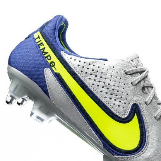 Sepatu Bola Nike Tiempo Legend 9 Elite SG PRO Anti Clog Recharge Grey Fog Volt Sapphire DB0822-075