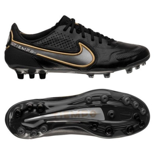 Sepatu Bola Nike Tiempo Legend 9 Elite AG PRO Shadow Black Metallic Dark Grey Anthracite DB0824-007