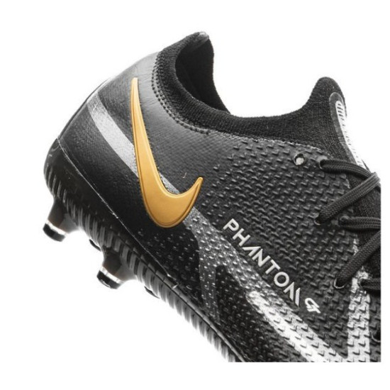 Sepatu Bola Nike Phantom GT 2 Elite AG PRO Shadow Black Metallic Dark Grey Metallic Gold DC0748-007