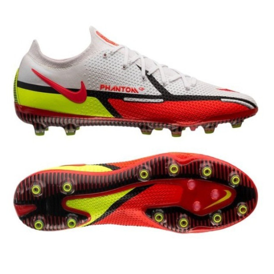 Sepatu Bola Nike Phantom GT 2 Elite AG PRO Motivation White Bright Crimson Volt Black DC0748-167