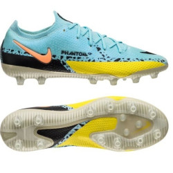 Sepatu Bola Nike Phantom GT 2 Elite AG PRO Lucent Glacier Ice Black Yellow Strike DC0748-407