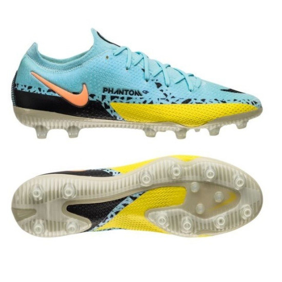 Sepatu Bola Nike Phantom GT 2 Elite AG PRO Lucent Glacier Ice Black Yellow Strike DC0748-407