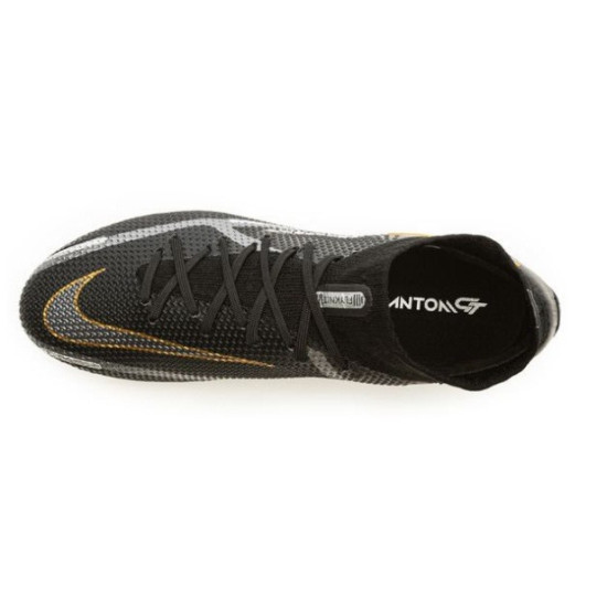 Sepatu Bola Nike Phantom GT 2 Elite DF AG PRO Shadow Black Metallic Dark Grey Metallic Gold DC0749-007