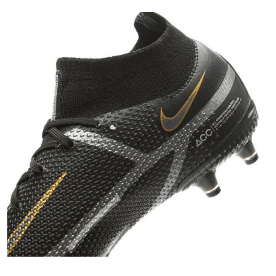 Sepatu Bola Nike Phantom GT 2 Elite DF AG PRO Shadow Black Metallic Dark Grey Metallic Gold DC0749-007