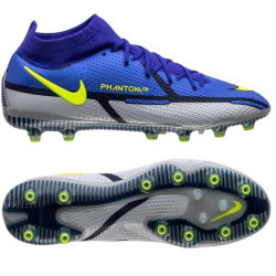 Sepatu Bola Nike Phantom GT 2 Elite DF AG PRO Recharge Sapphire Volt Grey Fog Blue Void DC0749-570