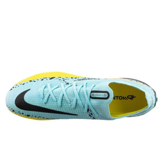 Sepatu Bola Nike Phantom GT 2 Elite SG PRO Anti Clog Lucent Glacier Ice Black Yellow Strike DC0753-407