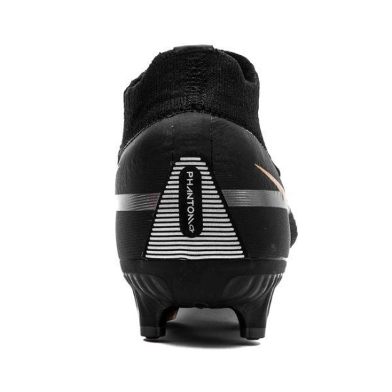 Sepatu Bola Nike Phantom GT 2 Pro DF FG Shadow Black Metallic Dark Grey Metallic Gold DC0759-007