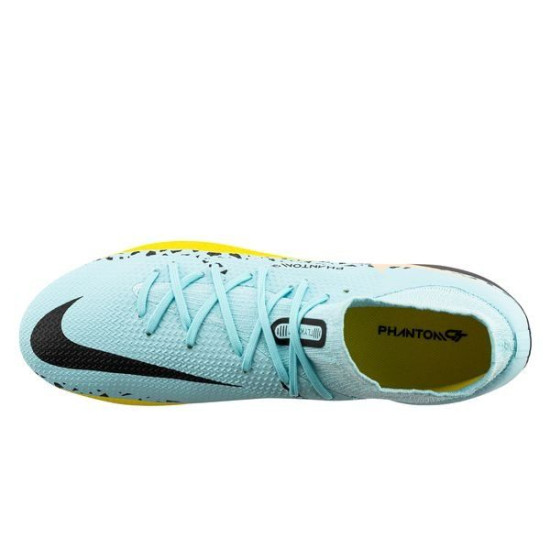 Sepatu Bola Nike Phantom GT 2 Pro DF FG Lucent Glacier Ice Black Yellow Strike DC0759-407