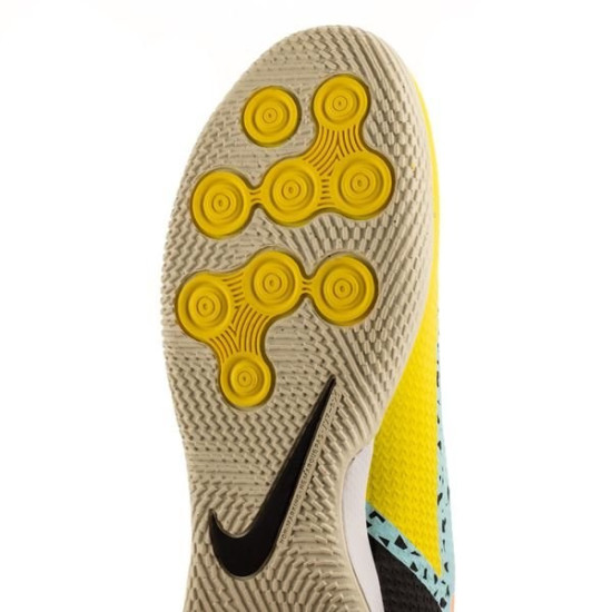 Sepatu Futsal Nike Phantom GT 2 Academy IC Lucent Glacier Ice Black Yellow Strike DC0765-407