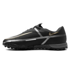 Sepatu Futsal Nike Phantom GT 2 Academy TF Shadow Black Metallic Dark Grey Metallic Gold DC0803-008