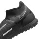 Sepatu Futsal Nike Phantom GT 2 Club DF TF Shadow Black Metallic Silver Dark Grey DC0820-007