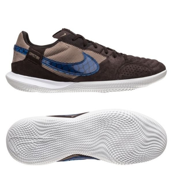 Sepatu Futsal Nike Streetgato IC London Cages Velvet Brown Blue Jay Moon Fossil DC8466-200