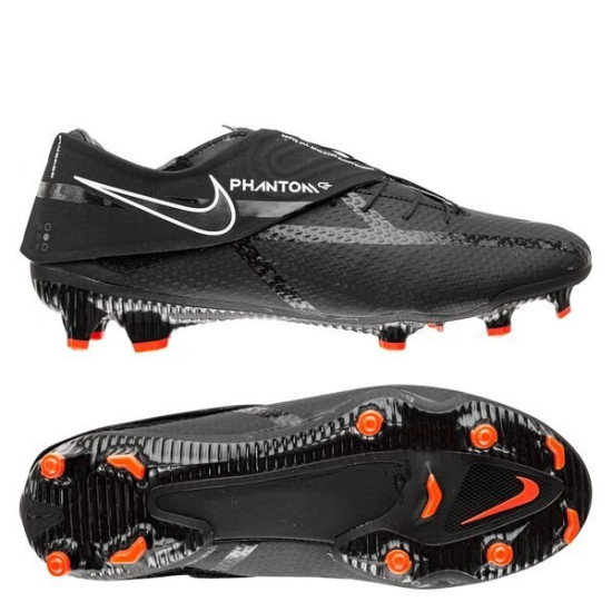 Sepatu Bola Nike Phantom GT 2 Academy FlyEase MG Shadow Black Dark Smoke Grey Summit White DH9638-001