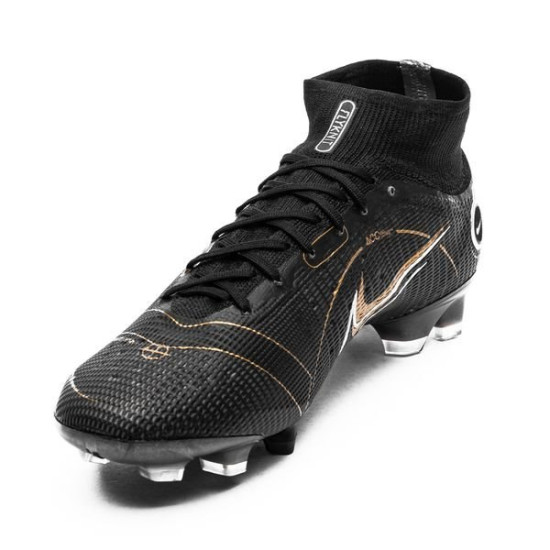 Sepatu Bola Nike Mercurial Superfly 8 Elite FG Shadow Black Metallic Gold Metallic Silver DJ2839-007