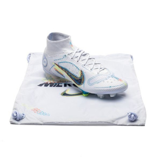 Sepatu Bola Nike Mercurial Superfly 8 Elite FG The Progress Football Grey Blackened Blue DJ2839-054