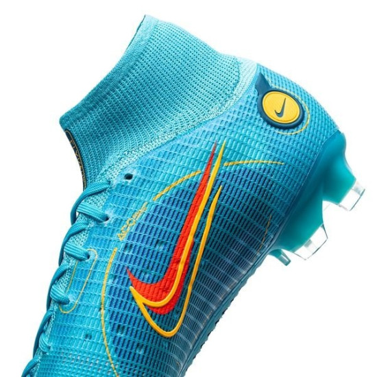 Sepatu Bola Nike Mercurial Superfly 8 Elite FG Blueprint Chlorine Blue Laser Orange Marina DJ2839-484