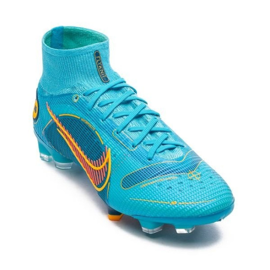 Sepatu Bola Nike Mercurial Superfly 8 Elite FG Blueprint Chlorine Blue Laser Orange Marina DJ2839-484