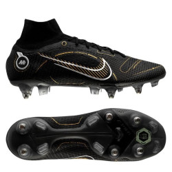 Sepatu Bola Nike Mercurial Superfly 8 Elite SG PRO Anti Clog Shadow Black Metallic Gold Metallic Silver DJ2840-007