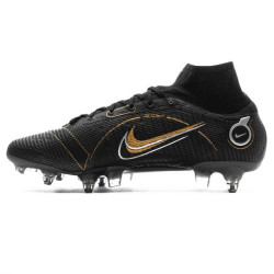 Sepatu Bola Nike Mercurial Superfly 8 Elite SG PRO Anti Clog Shadow Black Metallic Gold Metallic Silver DJ2840-007