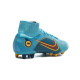 Sepatu Bola Nike Mercurial Superfly 8 Elite AG PRO Blueprint Chlorine Blue Laser Orange Marina DJ2841-484