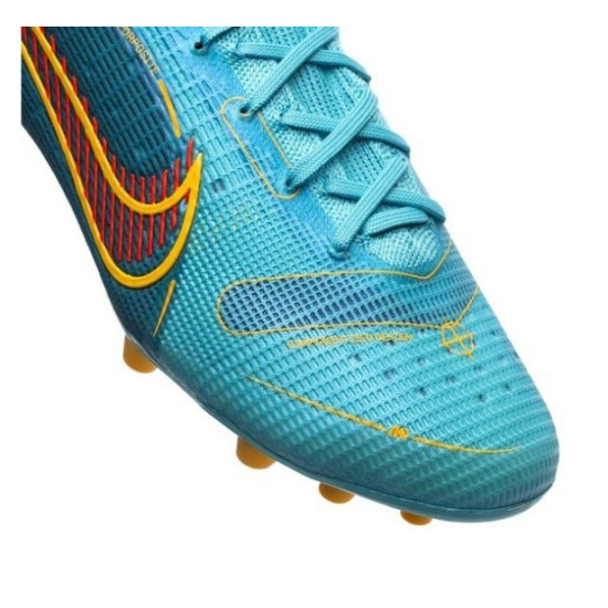 Sepatu Bola Nike Mercurial Superfly 8 Elite AG PRO Blueprint Chlorine Blue Laser Orange Marina DJ2841-484