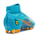 Sepatu Bola Nike Mercurial Superfly 8 Pro AG PRO Blueprint Chlorine Blue Laser Orange Marina DJ2844-484