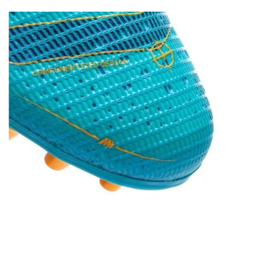 Sepatu Bola Nike Mercurial Superfly 8 Pro AG PRO Blueprint Chlorine Blue Laser Orange Marina DJ2844-484