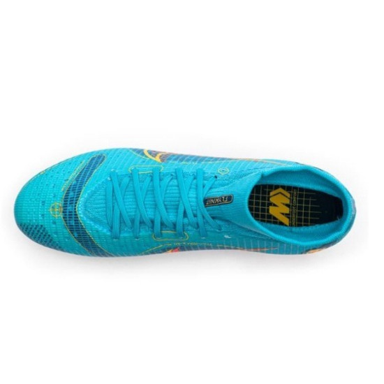 Sepatu Bola Nike Mercurial Superfly 8 Pro AG PRO Blueprint Chlorine Blue Laser Orange Marina DJ2844-484