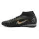 Sepatu Futsal Nike Mercurial Superfly 8 Academy TF Shadow Black Metallic Gold Metallic Silver DJ2878-007