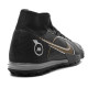 Sepatu Futsal Nike Mercurial Superfly 8 Academy TF Shadow Black Metallic Gold Metallic Silver DJ2878-007