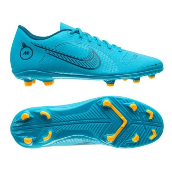 Sepatu Bola Nike Mercurial Vapor 14 Club MG Blueprint Chlorine Blue Laser Orange Marina DJ2903-484