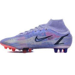 Sepatu Bola Nike Mercurial Superfly 8 Elite AG PRO KM Flames Light Thistle Metallic Silver DJ3973-506