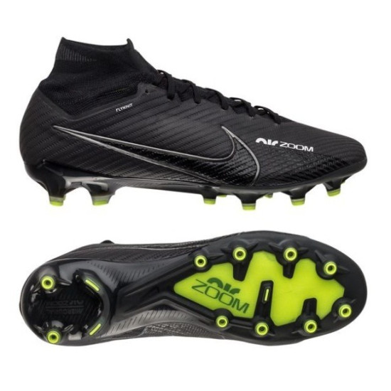 Sepatu Bola Nike Air Zoom Mercurial Superfly Elite 9 AG PRO Shadow Black Dark Smoke Grey Summit White Volt DJ5165-001