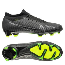 Sepatu Bola Nike Air Zoom Mercurial Vapor 15 Pro FG Shadow Black Dark Smoke Grey Summit White Volt DJ5603-001