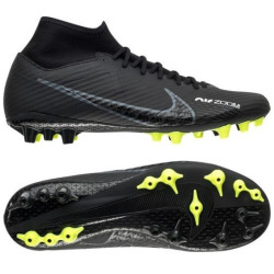 Sepatu Bola Nike Air Zoom Mercurial Superfly 9 Academy AG Shadow Black Dark Smoke Grey Summit White Volt DJ5622-001