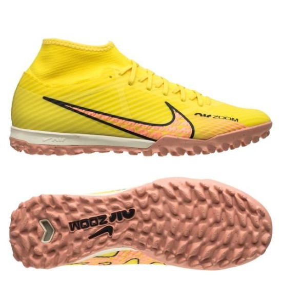 Sepatu Futsal Nike Air Zoom Mercurial Superfly 9 Academy TF Lucent Yellow Strike Sunset Glow DJ5629-780