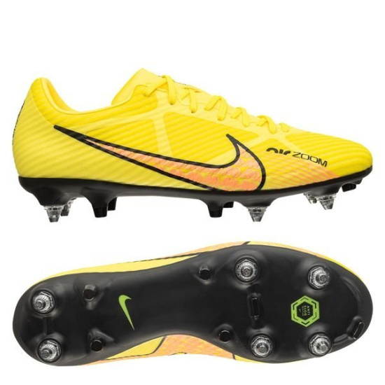 Sepatu Bola Nike Air Zoom Mercurial Vapor 15 Academy SG PRO Anti Clog Lucent Yellow Strike Sunset Glow DJ5634-780