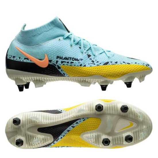 Sepatu Bola Nike Phantom GT 2 Elite DF SG PRO Promo Glacier Ice Black Yellow Strike DJ8040-408