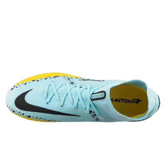 Sepatu Bola Nike Phantom GT 2 Elite DF SG PRO Promo Glacier Ice Black Yellow Strike DJ8040-408