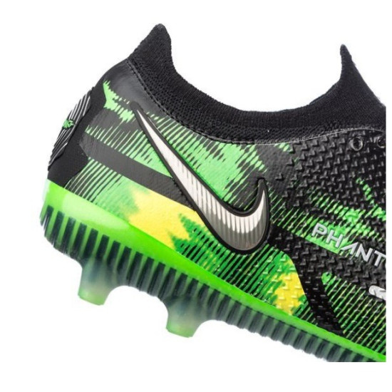 Sepatu Bola Nike Phantom GT 2 Elite AG PRO Shockwave Black Metallic Platinum Green Strike DM0729-003