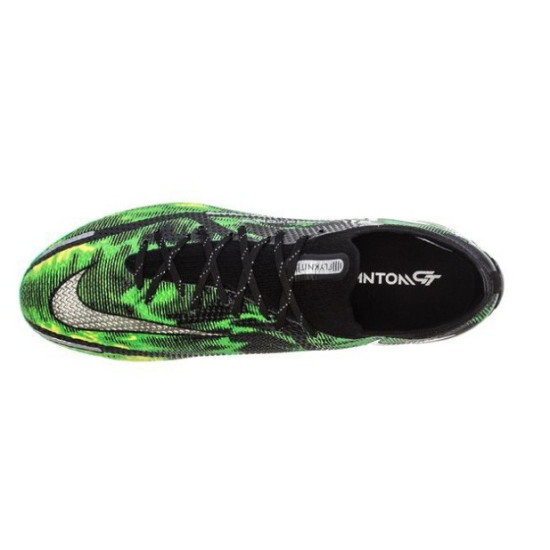 Sepatu Bola Nike Phantom GT 2 Elite AG PRO Shockwave Black Metallic Platinum Green Strike DM0729-003