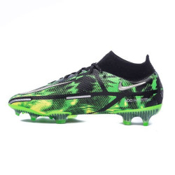 Sepatu Bola Nike Phantom GT 2 Elite DF FG Shockwave Black Metallic Platinum Green Strike DM0731-003