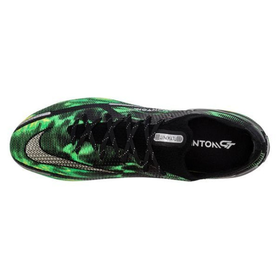 Sepatu Bola Nike Phantom GT 2 Elite FG Shockwave Black Metallic Platinum Green Strike DM0732-003