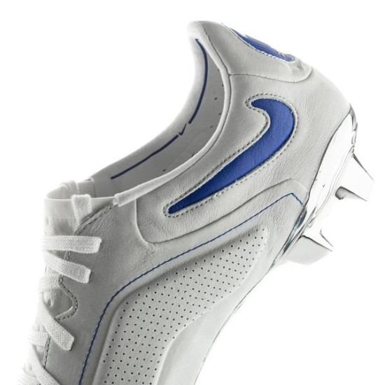 Sepatu Bola Nike Tiempo Legend 9 Elite FG Made in Italy White Game Royal Metallic Silver LIMITED EDITION DQ7792-140