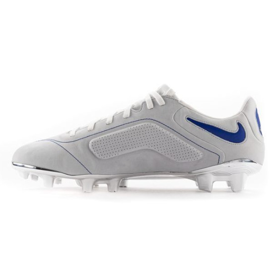 Sepatu Bola Nike Tiempo Legend 9 Elite FG Made in Italy White Game Royal Metallic Silver LIMITED EDITION DQ7792-140