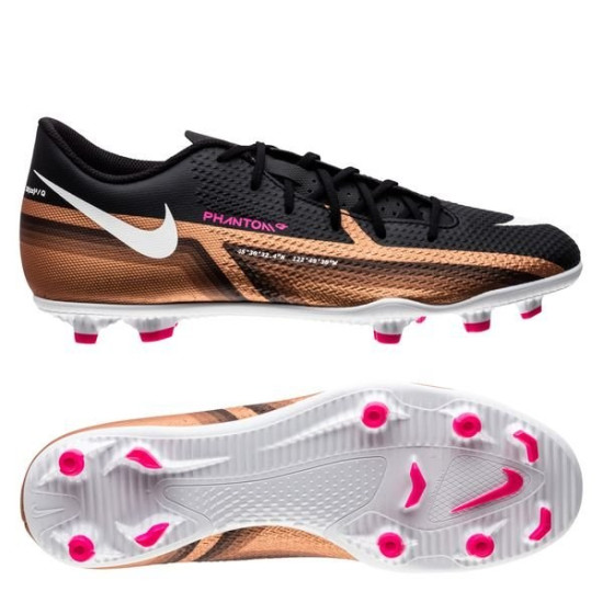 Sepatu Bola Nike Phantom GT 2 Club MG Generation Metallic Copper White Black DR5968-810