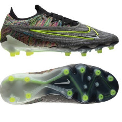 Sepatu Bola Nike Phantom GX Elite Fusion AG PRO Link Black Volt White Blue Glow DV6970-071