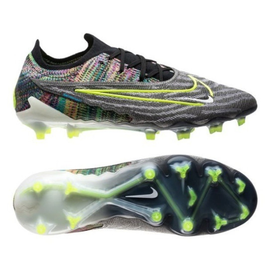 Sepatu Bola Nike Phantom GX Elite Fusion FG Link Black Volt White Blue Glow DV6971-071