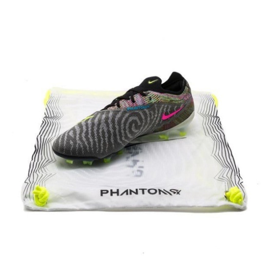 Sepatu Bola Nike Phantom GX Elite Fusion FG Link Black Volt White Blue Glow DV6971-071