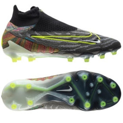 Sepatu Bola Nike Phantom GX Elite Fusion DF AG PRO Link Black Volt White Blue Glow DV6972-071